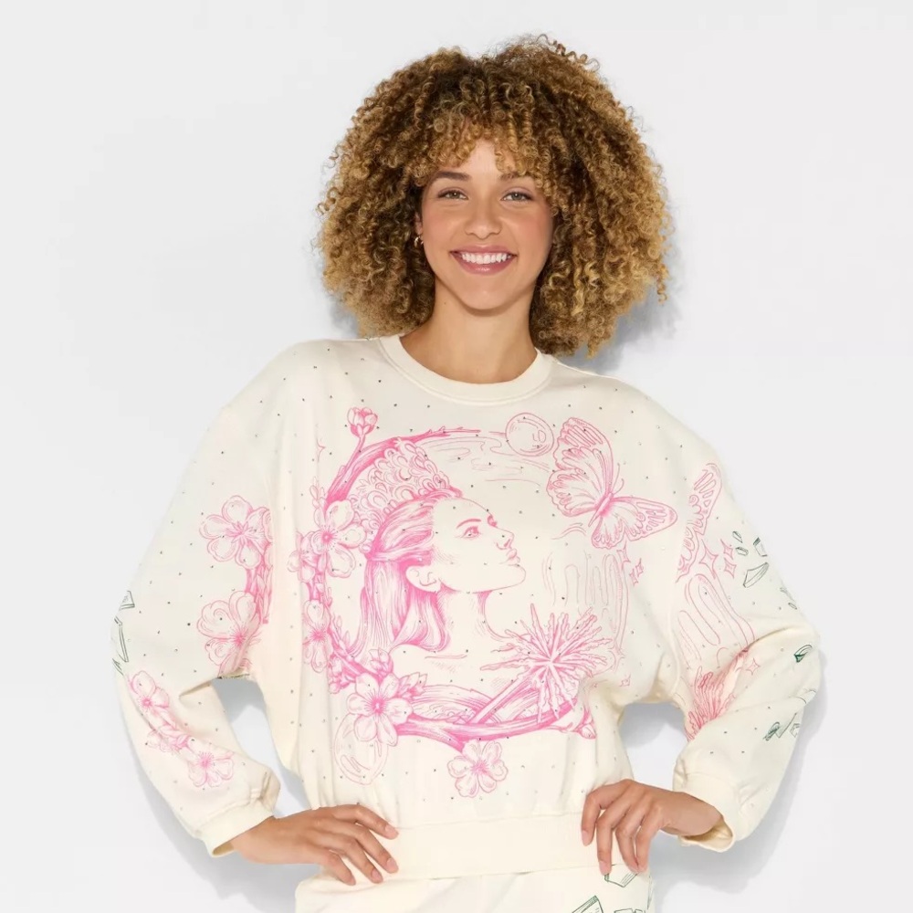 Wicked x Katie Kime Women's Good/Bad Graphic Pullover Sweatshirt - Cream